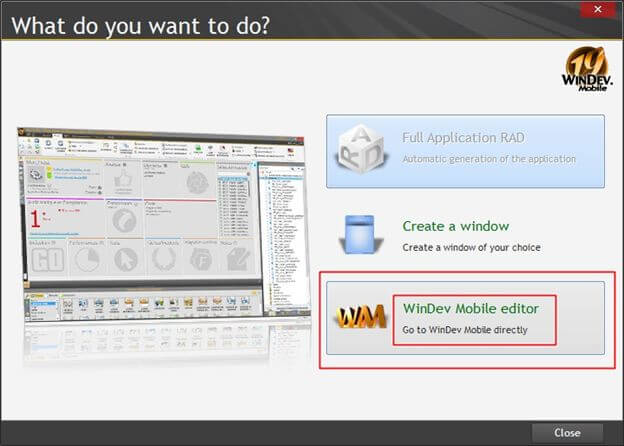 WinDev Mobile Editor